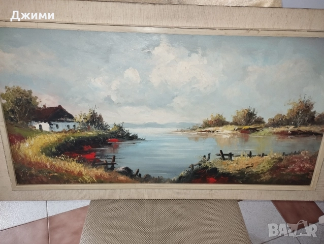 красива маслена картина, снимка 7 - Антикварни и старинни предмети - 51854573