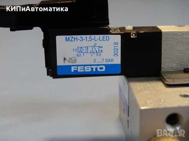 пневматичен разпределител Festo PRMZ-5-M5-2 / MZH-3-1.5-L-LED Pneumatic valve, снимка 6 - Резервни части за машини - 46742237