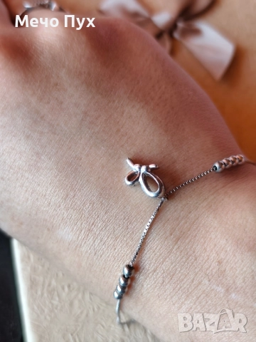 Сребърна гривна (337), снимка 6 - Гривни - 52501901