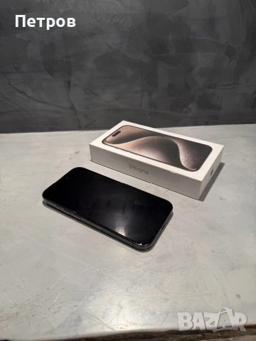 КАТО НОВ Iphone 15 Pro  256 GB Black Titanium, снимка 6 - Apple iPhone - 53090417