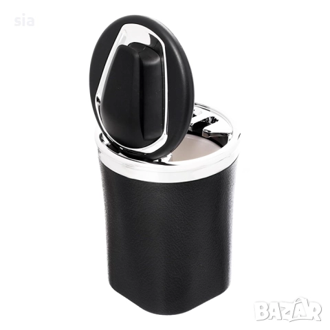 Пепелник за кола, черен, 76 х 100 мм