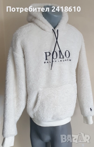 POLO Ralph Lauren Pile Fleece Jumper Hoodie Mens Size S / M  ОРИГИНАЛ! Мъжко Горнище!, снимка 16 - Спортни дрехи, екипи - 52881468