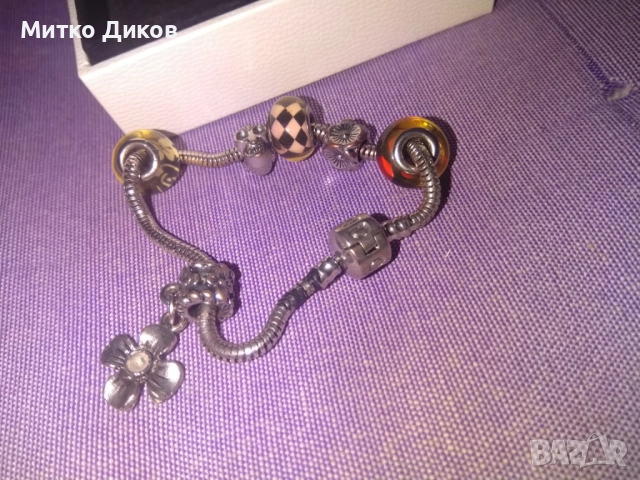 Пандора сребърна гривна нова, снимка 5 - Гривни - 52788601