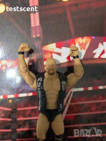 Екшън фигура WWE Stone Cold Steve Austin Ледения Стив Остин Mattel Elite figure играчка WWF WCW, снимка 7 - Други - 48438531