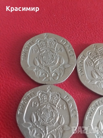 20 пенса Елизабет., снимка 3 - Нумизматика и бонистика - 51617090