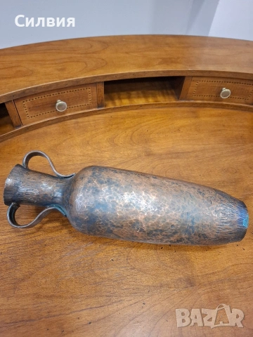 Антикварна медна ваза, снимка 5 - Антикварни и старинни предмети - 53879686