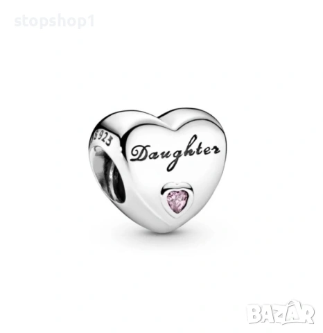 Pandora висулка сърце на дърщерята daughter pandora heart charm, снимка 5 - Колиета, медальони, синджири - 53609141