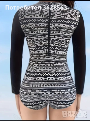 Бански с дълъг ръкав, снимка 2 - Бански костюми - 52869954