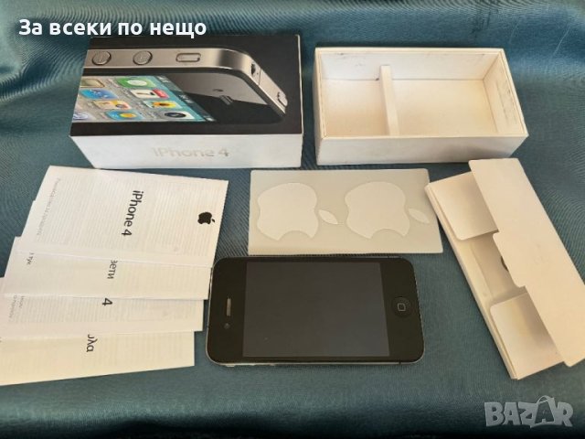 	Iphone 4 , 32GB ОТКЛЮЧЕН , айфон 4 + КУТИЯ, снимка 1 - Apple iPhone - 46809789