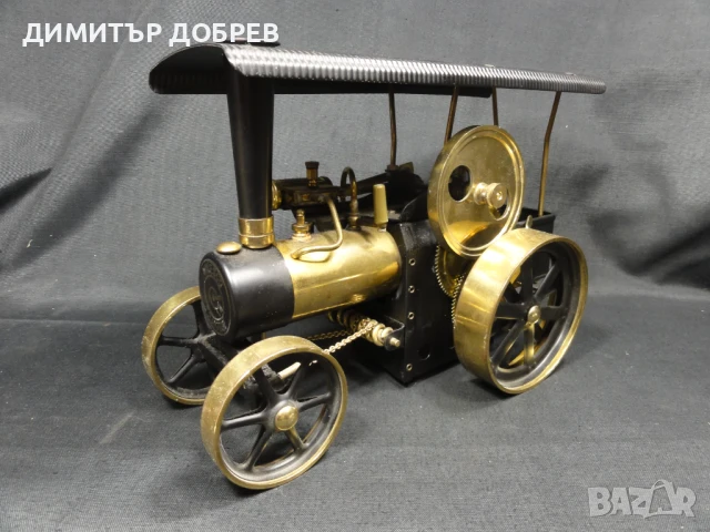 СТАРА РЕТРО МЕТАЛНА ИГРАЧКА ДЕЙСТВАЩА ПАРНА МАШИНА WILESCO TRAKTOR W.GERMANY, снимка 2 - Антикварни и старинни предмети - 51168146