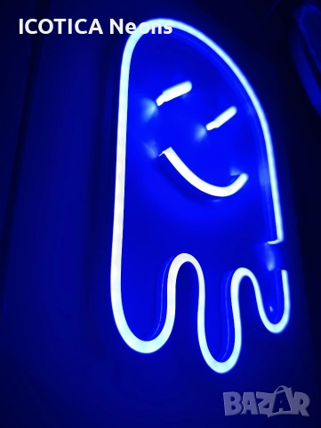 LED Неонова Синя Призрачна Фигура | ICOTICA, снимка 3 - Лед осветление - 53525600