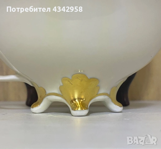 Винтажна порцеланова чаша с чинийка Schwarzenhammer, Германия (1949–1952 г.)  , снимка 6 - Антикварни и старинни предмети - 53499297