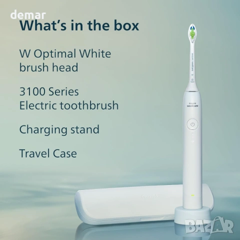 Електрическа четка за зъби Philips Sonicare серия 3000, бяла, HX4033/21, снимка 9 - Други - 53706661