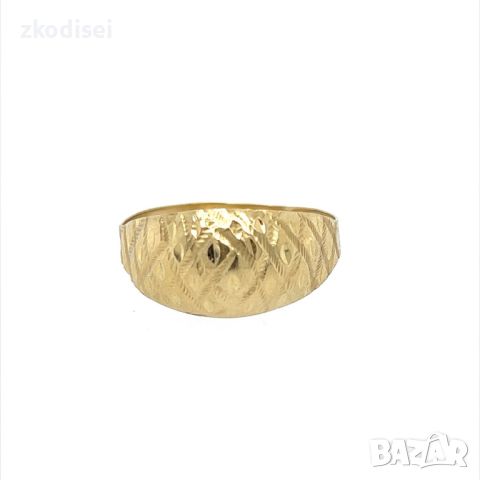 Златен дамски пръстен 1,28гр. размер:62 14кр. проба:585 модел:24754-1, снимка 1 - Пръстени - 46289080