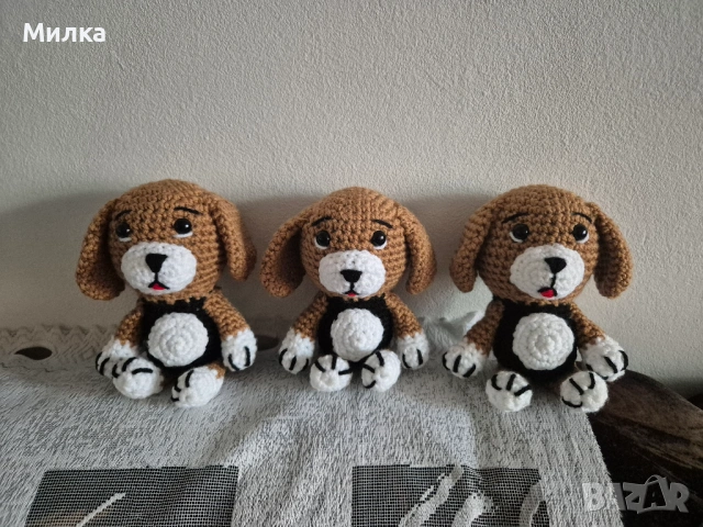 Ръчно изработена играчка - Кученца Бигъл