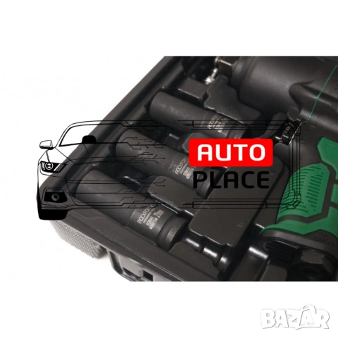 Пневматичен гайковерт с къс шпиндел 1450 Nм 1/2″ RockForce с вложки и куфар, снимка 8 - Други инструменти - 54048512