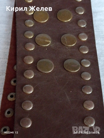 Дамски кожен колан с капси красива катарама тока интересен модел 22922, снимка 3 - Колани - 51893245