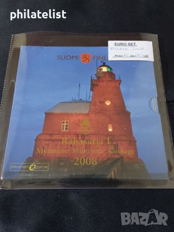 Финландия 2008 – Комплектен банков евро сет от 1 цент до 2 евро + възпоменателен медал, снимка 1 - Нумизматика и бонистика - 45556711