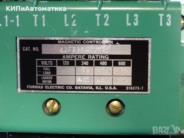 контактор въздушен FURNAS 42FB35AAD8GC contactor 3-pole 110-120V, снимка 4 - Резервни части за машини - 45133770