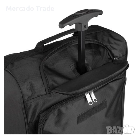 Куфар-Раница с колелца Mercado Trade, 27л., Черен, снимка 4 - Куфари - 52240302