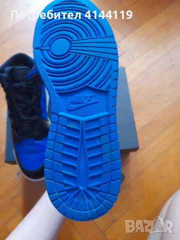 Jordan 1 blue shoes, снимка 6 - Маратонки - 46387269