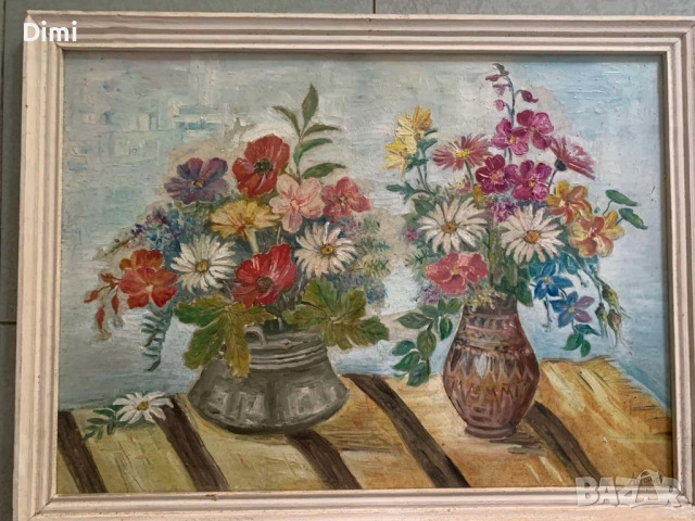 АТАНС ГАНЧЕВ масло/платно натюрморт , снимка 3 - Картини - 52827284