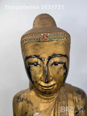 Дървена златна статуя Буда висока 170 см, снимка 5 - Статуетки - 54014003