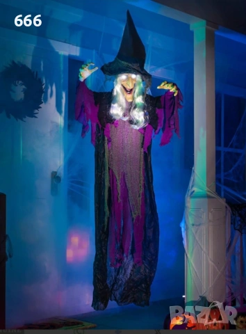 Хелоуин светеща говореща вещица, снимка 4 - Декорация за дома - 53192383