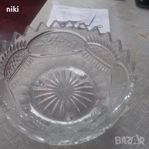 Голяма кристална фруктиера. , снимка 6 - Декорация за дома - 53859548