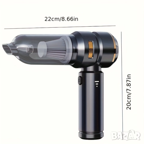 Преносима Мощна Мини Прахосмукачка 4-в-1 20000PA - Компресор, Прахосмукачка, Въздушна Помпа!, снимка 3 - Прахосмукачки - 51433646