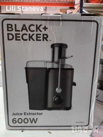 Сокоизстисквачка - Black+Decker, Juice Extractor 600W с КОЗМЕТИЧЕН Дефект. , снимка 6 - Сокоизстисквачки и цитрус преси - 51708966