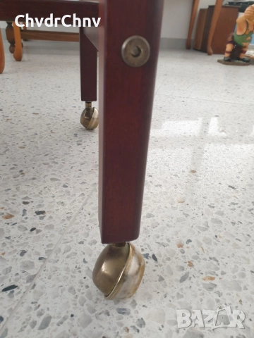 Винтидж помощна дървена масичка на колела/маса-табла за сервиране 60x70x50см, снимка 9 - Маси - 51439731