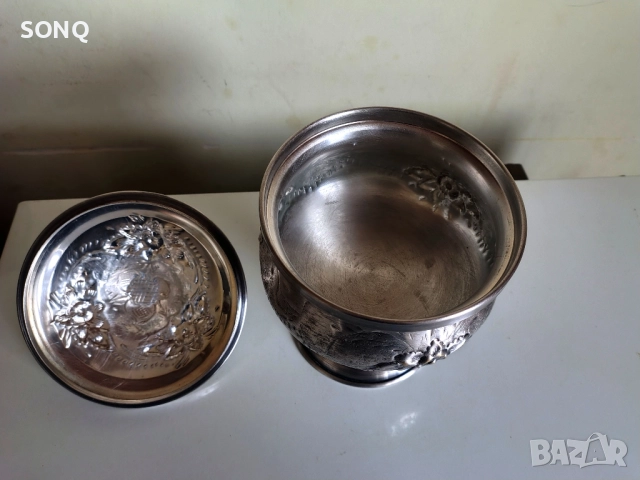Страхотен Стар Посребрен Съд, снимка 3 - Антикварни и старинни предмети - 52124960