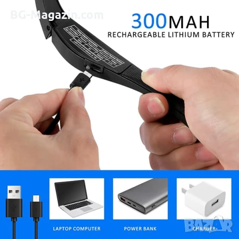 Акумулаторна увеличителна лупа за глава LED осветление очила за четене гоблени бродерия шиене мощна, снимка 6 - Други инструменти - 50919331