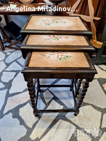 К - т три помощни масички с плочки 