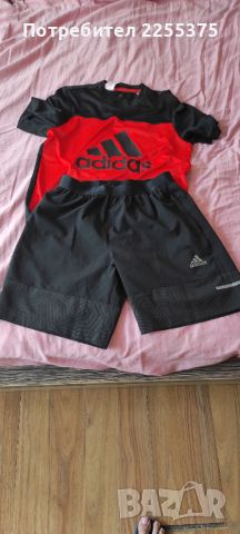 Adidas комплект тениска и шорти , снимка 1 - Детски комплекти - 46225469