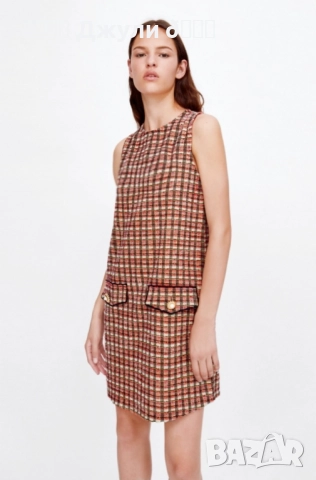 Рокля от букле/ туид на Zara, снимка 2 - Рокли - 51435318