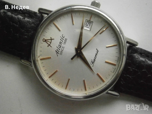 ATLANTIC Seacrest, 35 mm; Quartz, Swiss, снимка 4 - Мъжки - 51379274