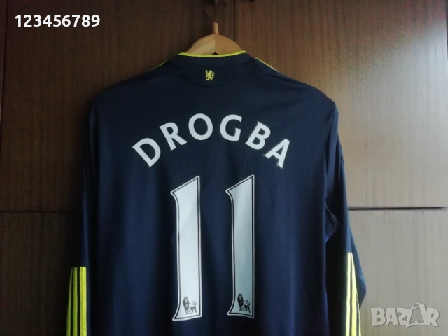 Chelsea Drogba Adidas оригинална тениска фланелка екип Челси Дрогба 2009/2010 , снимка 3 - Тениски - 53369335