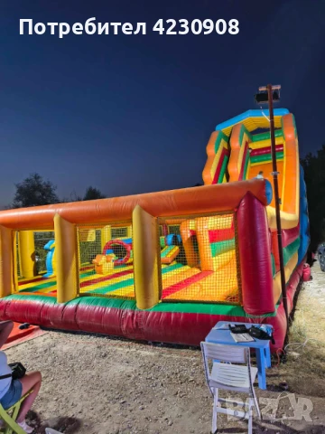 Детско надуваемо съоръжение -  батут пързалка, снимка 6 - Други спортове - 51351103