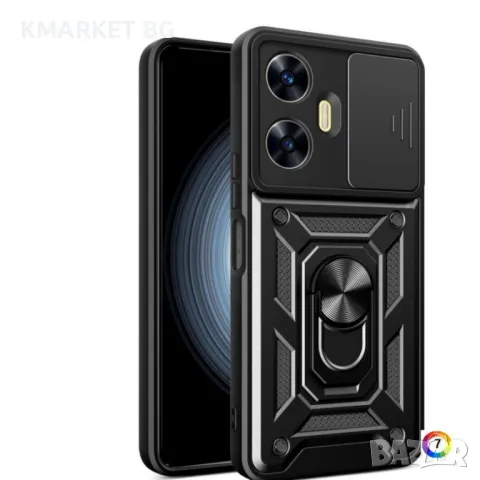 Realme C55 Удароустойчив Ring Holder Калъф и Протектор, снимка 1 - Калъфи, кейсове - 48124154