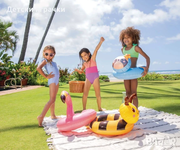 Детски надуваем пояс Intex Animal Split 76x55см, 5 варианта, за деца 3-6 г