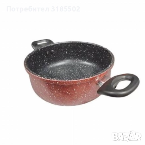 Тенджера Rosberg, 22 см, 4.3 л, Мраморно незалепващо покритие, Индукция, Бордо Меланж, снимка 4 - Прибори за хранене, готвене и сервиране - 51433864