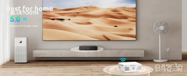 ZDK проектор 2024 с 5G WiFi поддръжка Ultra HD 1080P , снимка 3 - Плейъри, домашно кино, прожектори - 49331893