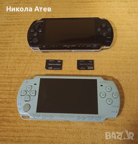 2 броя Sony PSP (черно и синьо), снимка 2 - PlayStation конзоли - 54072299