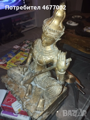 Много стара бронзова статуетка, снимка 6 - Антикварни и старинни предмети - 52844167