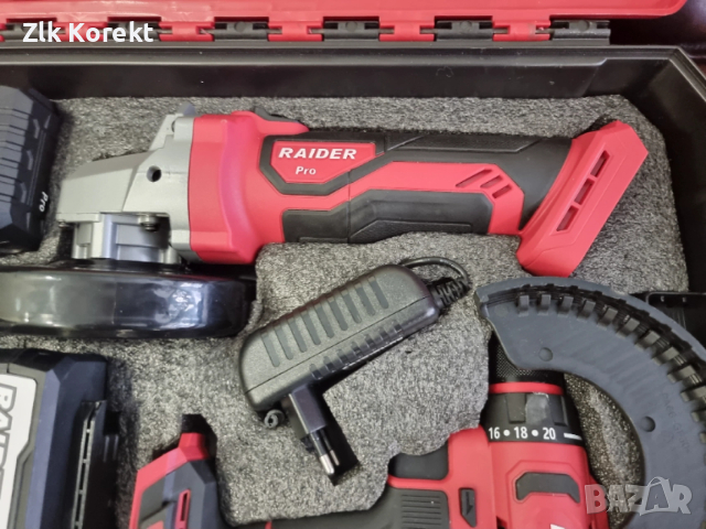 Винтоверт и ъглошлайф на батерия Raider, снимка 2 - Винтоверти - 54079932