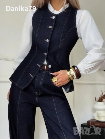 Дамски дънков костюм