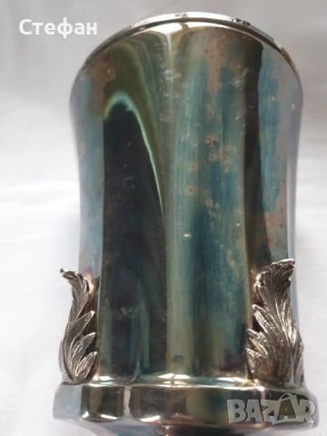 Посребрена купа - чаша, снимка 4 - Антикварни и старинни предмети - 52476991