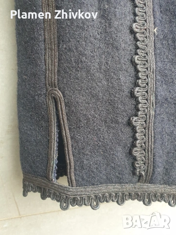 етнографски черен елек с мого гайтани и декорация, снимка 15 - Антикварни и старинни предмети - 53632449